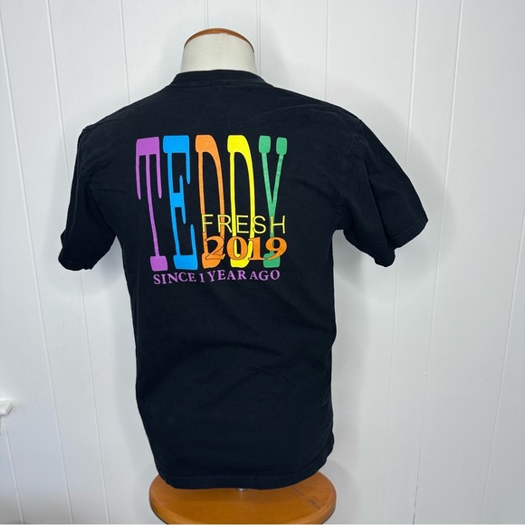 Teddy Fresh Colorful Bear Black T Shirt - Picture 4 of 7